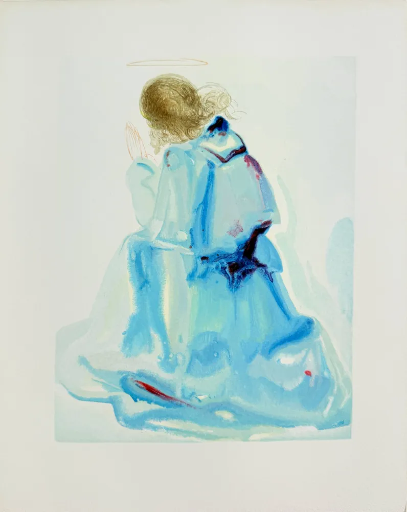 Holzschnitt Dali - The Paradise, Canto 2 - The Angel