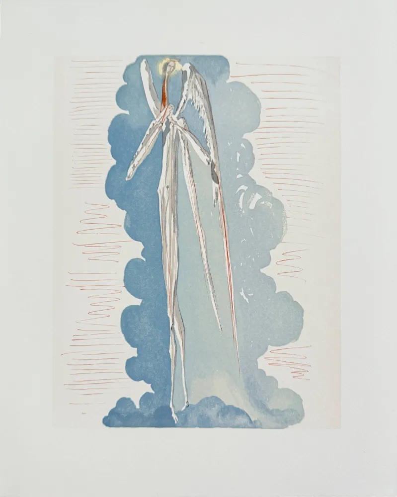 Holzschnitt Dali - The Paradise, Canto 22 - The Angel of the Seventh Sphere
