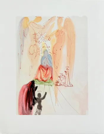 Holzschnitt Dali - The Paradise, Canto 23 - Triumph of Christ and the Virgin