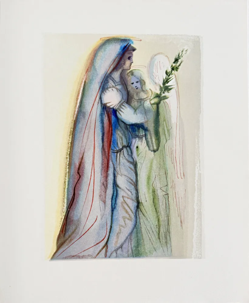 Holzschnitt Dali - The Paradise, Canto 32 - Preparation for Final Prayer