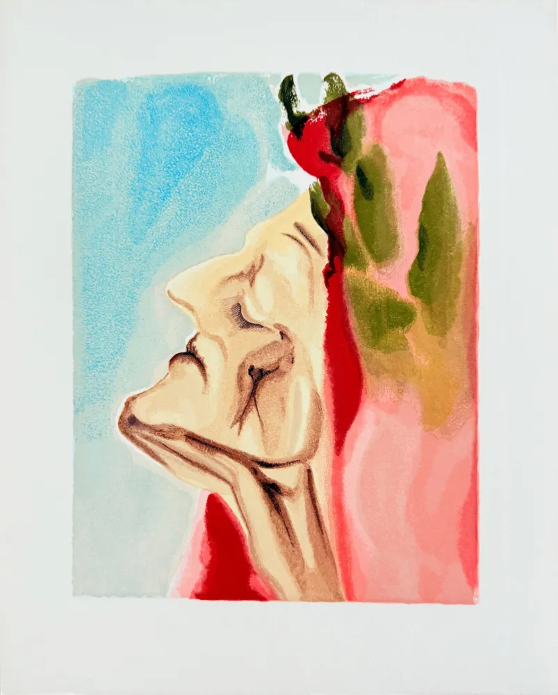 Holzschnitt Dali - The Paradise, Canto 7 - Le nouveau doute de Dante