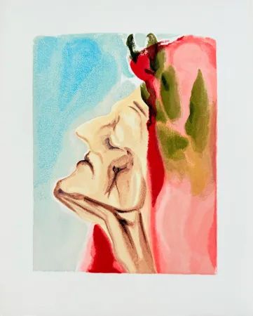 Holzschnitt Dali - The Paradise, Canto 7 - Le nouveau doute de Dante