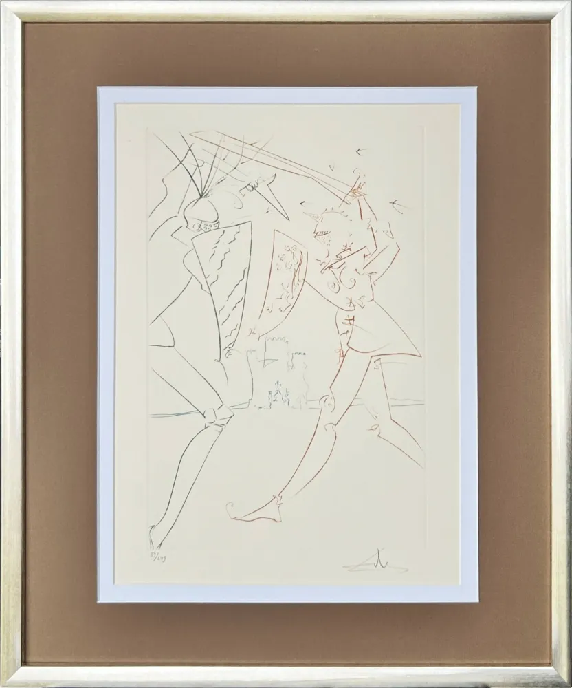 Kaltnadelradierung Dali - The Pass of Gadalore