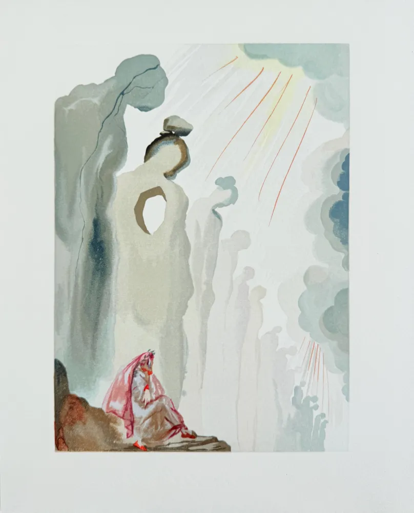 Holzschnitt Dali - The Purgatory, Canto 13 - The Second Terrace