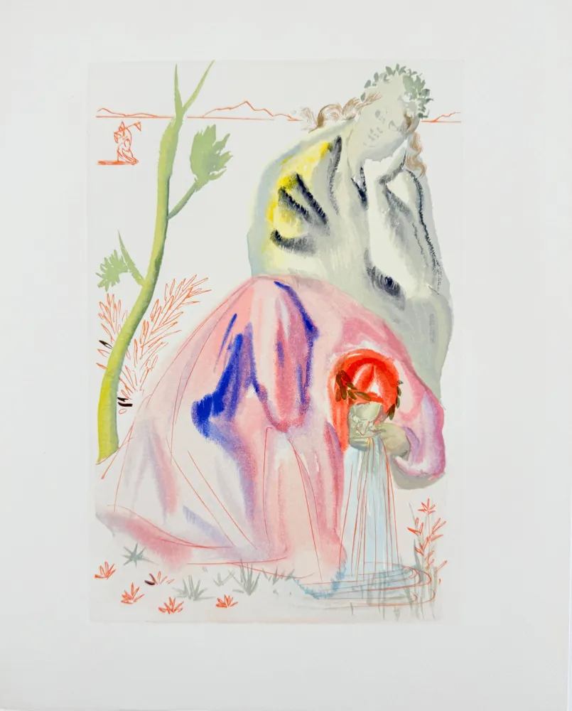 Holzschnitt Dali - The Purgatory, Canto 21 - The Source