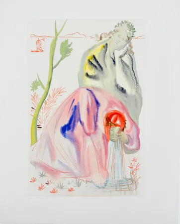 Holzschnitt Dali - The Purgatory, Canto 21 - The Source