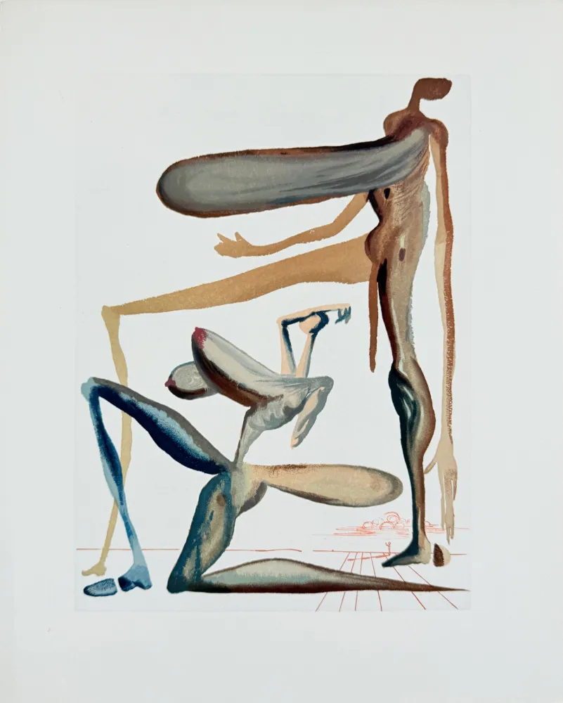 Holzschnitt Dali - The Purgatory, Canto 22 - Prodigality