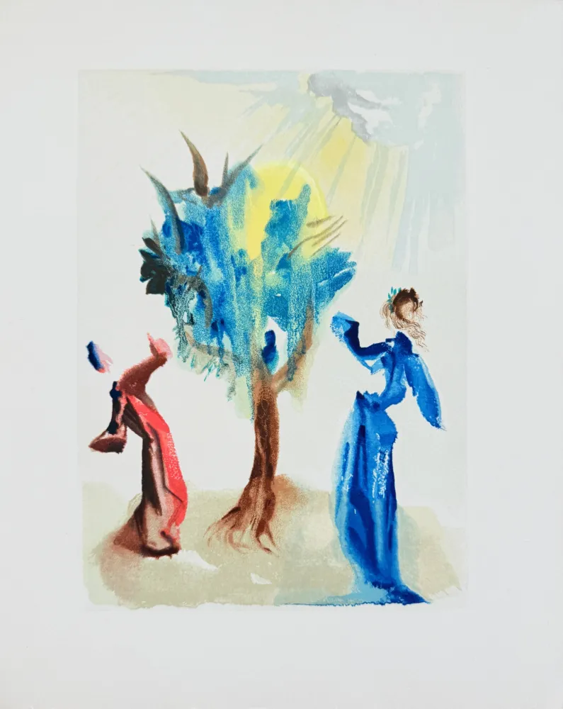 Holzschnitt Dali - The Purgatory, Canto 24 - The Tree of Penitence