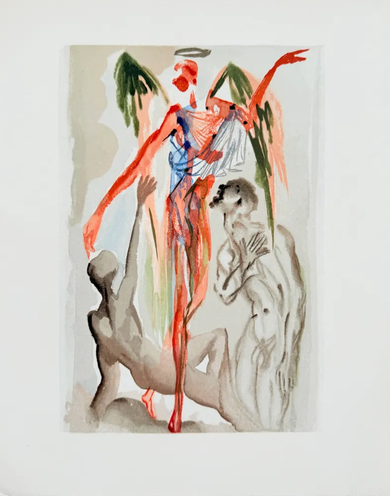 Holzschnitt Dali - The Purgatory, Canto 32 - The Barthly Paradise