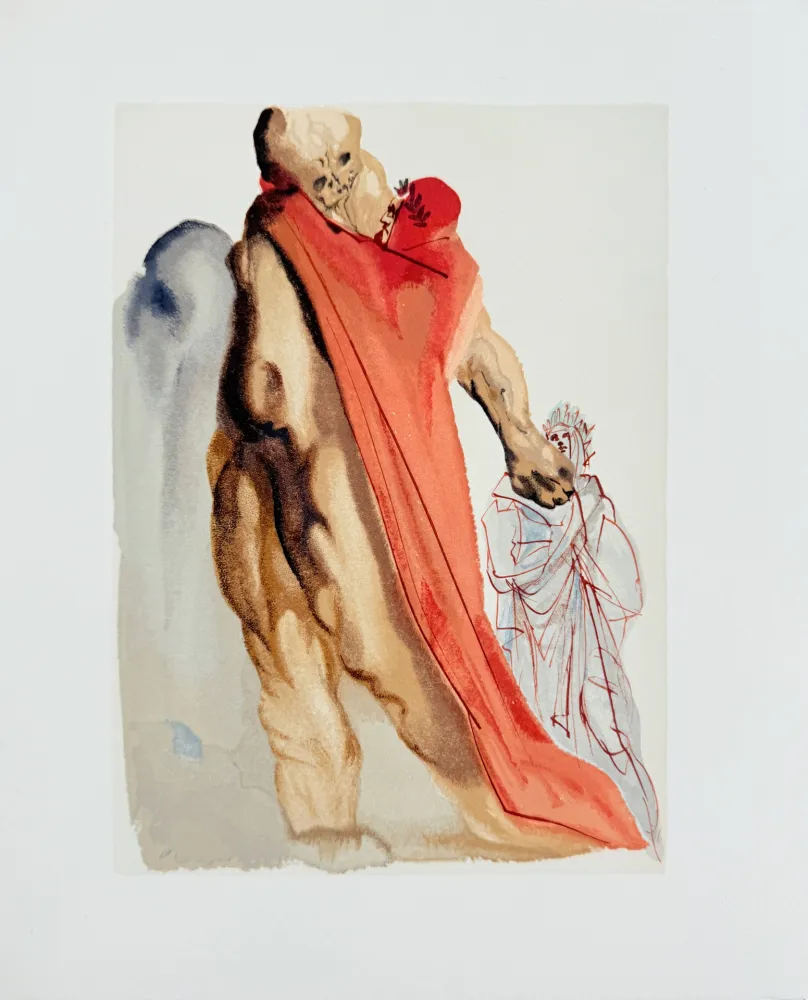 Holzschnitt Dali - The Purgatory, Canto 5 - Virgil's Reproaches