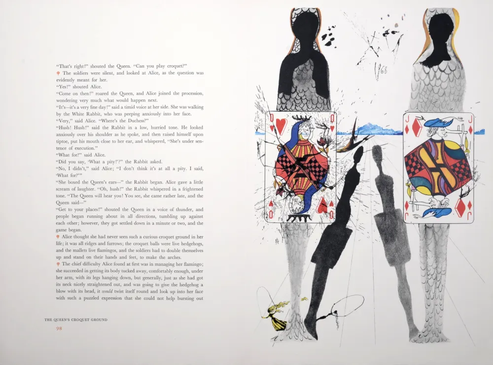 Heliogravüre Dali - The Queen's Croquet Ground, Alice's Adventures in Wonderland, 1969