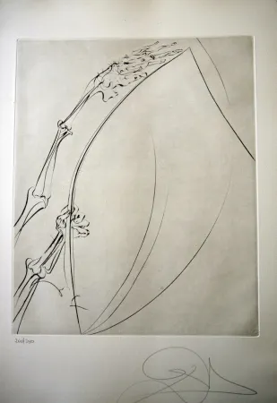 Kaltnadelradierung Dali - THE ROD