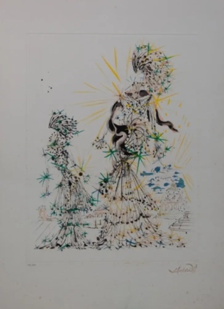 Radierung Dali - The scarf