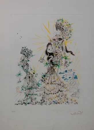 Radierung Dali - The scarf