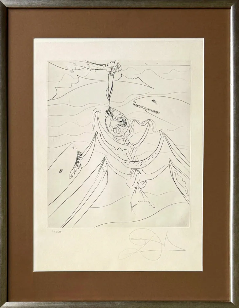 Radierung Dali - The Struggle