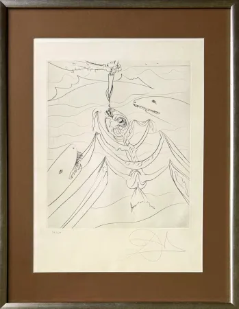 Radierung Dali - The Struggle