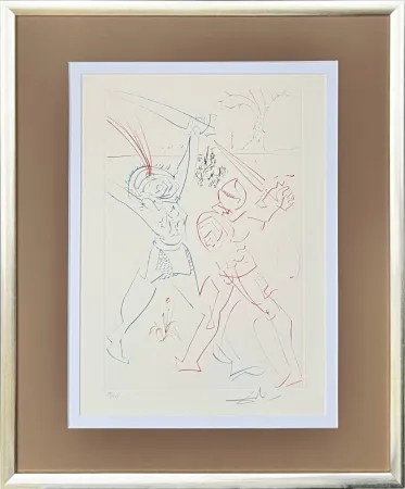 Kaltnadelradierung Dali - The Tournament of Galore