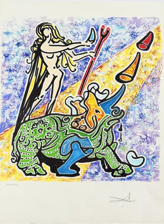 Lithographie Dali - The Virgin and the Rhinoceros