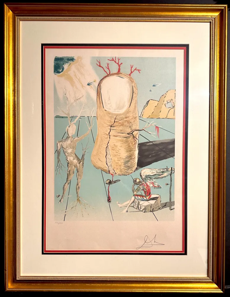 Lithographie Dali - The Vision of The Angel of Cap Creus - The Thumb