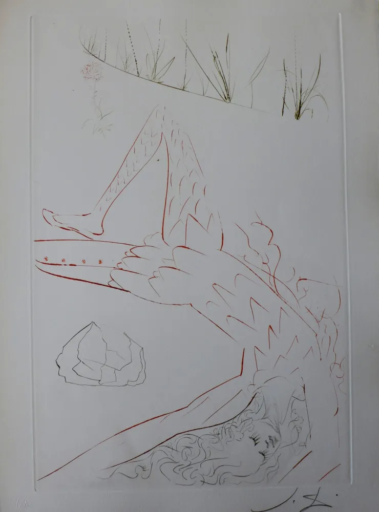 Stich Dali - Tristan et Iseult : Tristan blessé