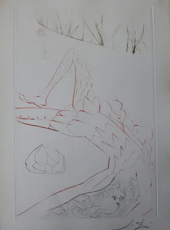 Stich Dali - Tristan et Iseult : Tristan blessé