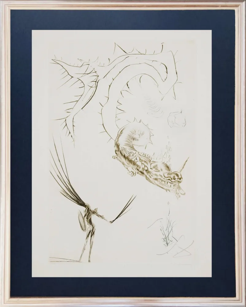 Radierung Dali - Tristram and the Dragon