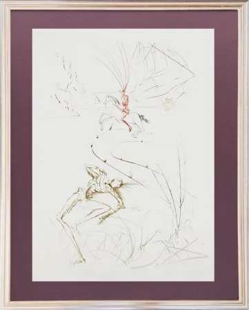 Radierung Dali - Tristram's Last Fight