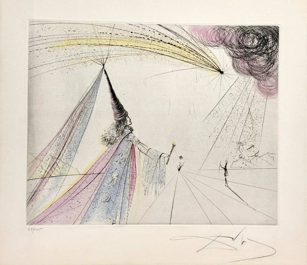 Radierung Dali - Urania from Suite Les Muses 