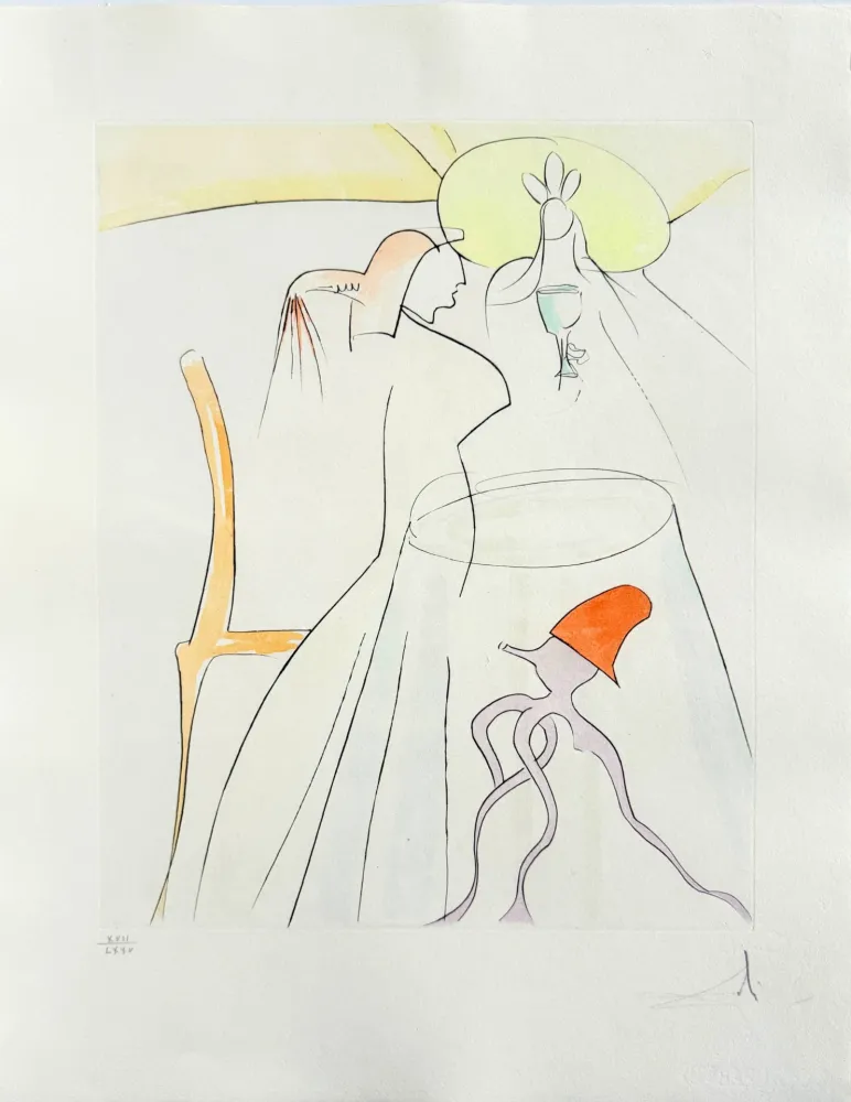 Kaltnadelradierung Dali - Urashima Taro