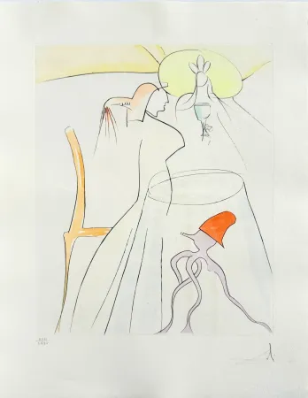 Kaltnadelradierung Dali - Urashima Taro