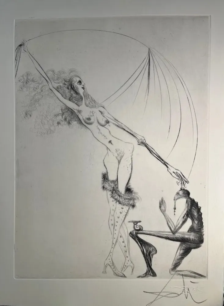 Kaltnadelradierung Dali - Venus a la fourrure