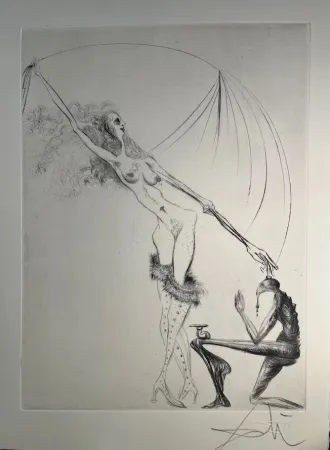 Kaltnadelradierung Dali - Venus a la fourrure
