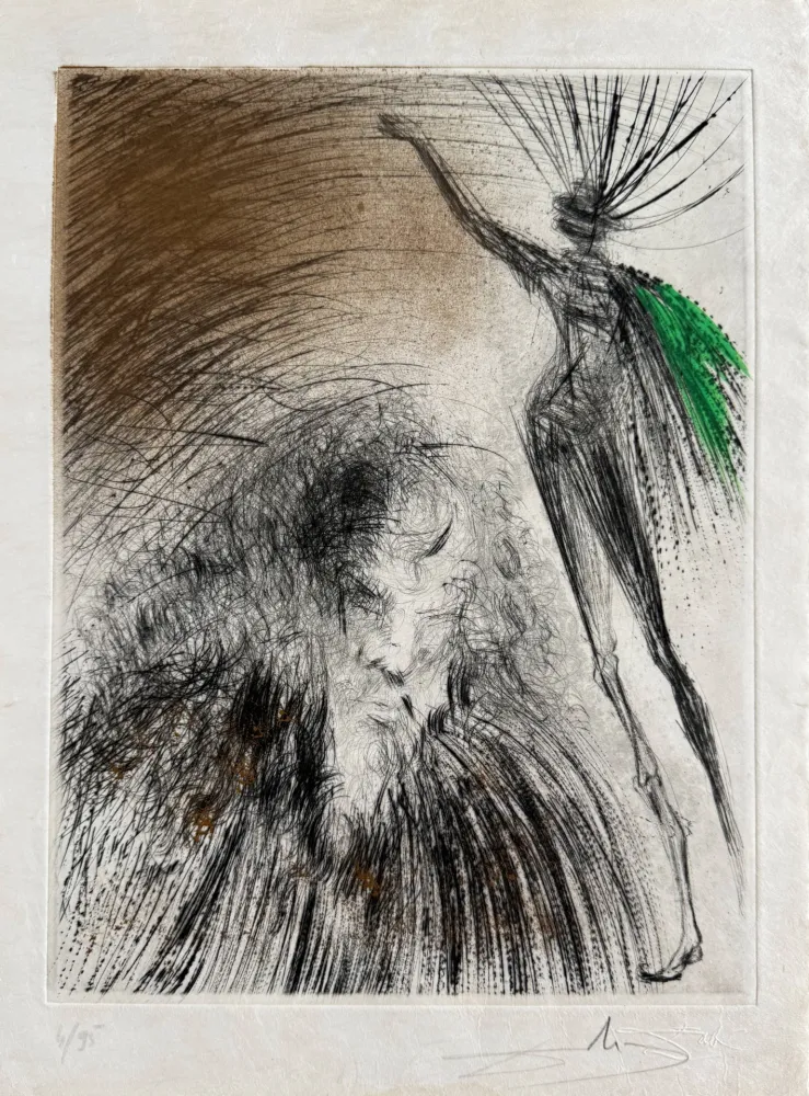 Kaltnadelradierung Dali - Vieux Faust (Old Faust)