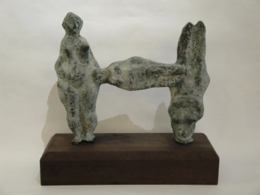 Monotypie D'altri - (Relation) 3 weibliche Figuren. 