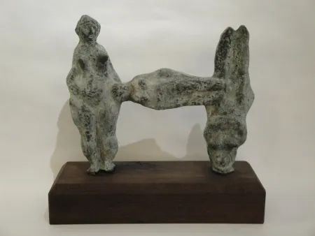 Monotypie D'altri - (Relation) 3 weibliche Figuren. 