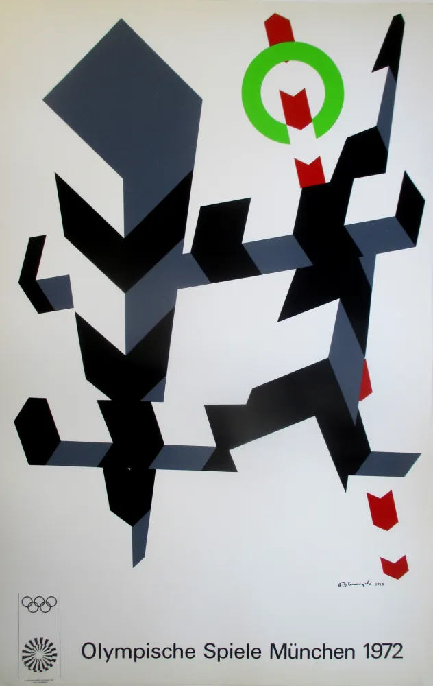 Siebdruck D'arcangelo - OL 1972 - original colour silkscreen