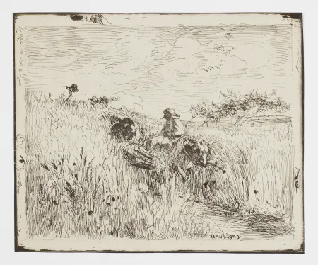Keine Technische Daubigny - Sentier dans les Blés (The Path in the Wheatfield)
