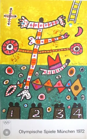 Lithographie Davie - OL 1972 - original colourlithograph