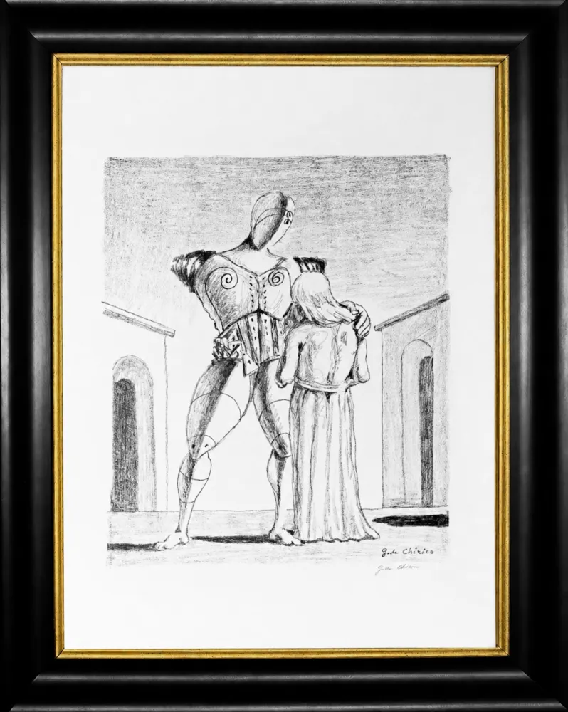 Lithographie De Chirico - Ettore e Andromaca I