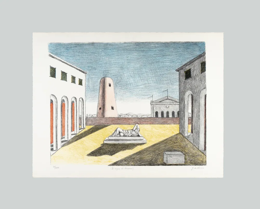 Lithographie De Chirico - Il riposo di Arianna