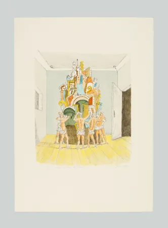 Lithographie De Chirico - Il Trofeo