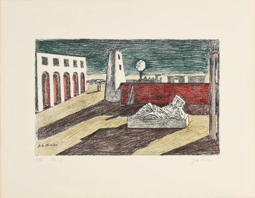 Lithographie De Chirico - L'enigma del ritorno