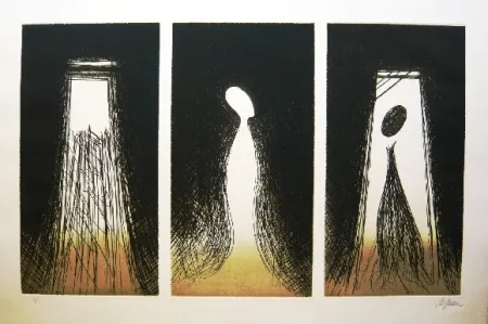 Radierung Und Aquatinta De Juan - Triptico