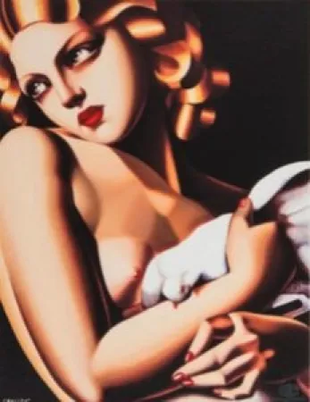 Siebdruck De Lempicka - Femme a la Colombe