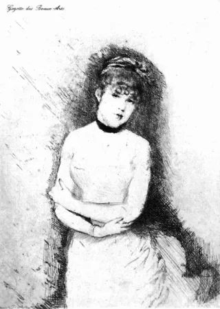 Radierung De Nittis - Jeune femme décolletée