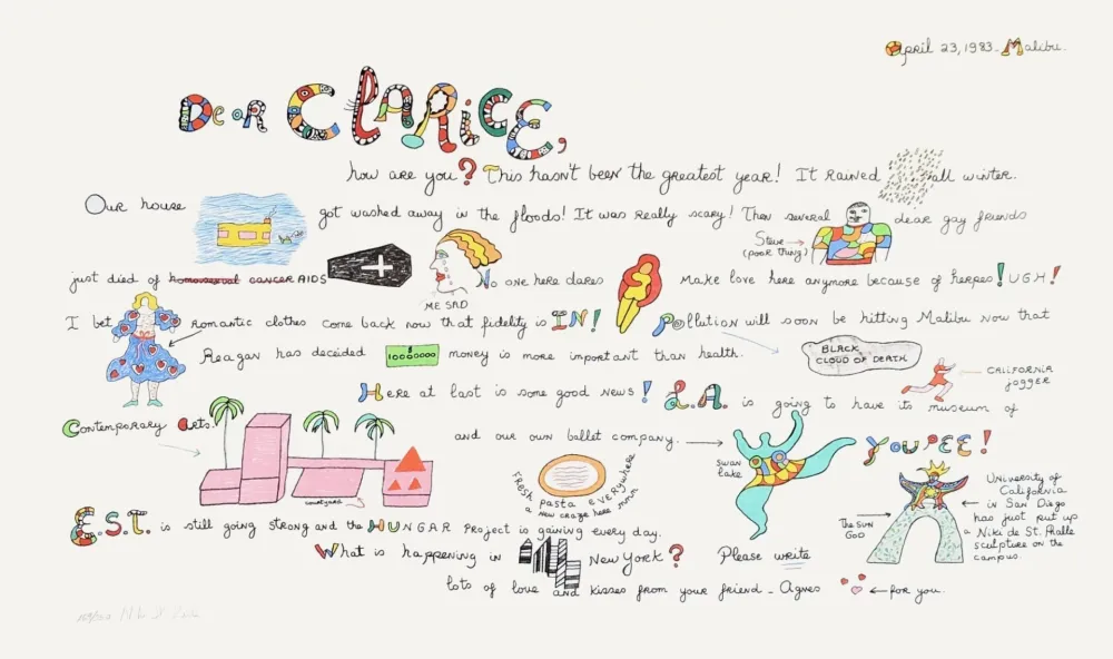 Siebdruck De Saint Phalle - Dear Clarice