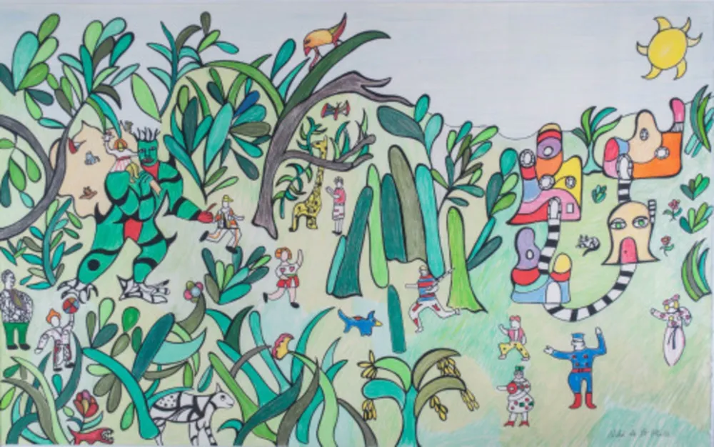 Linolschnitt De Saint Phalle - Jungle I, c