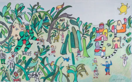 Linolschnitt De Saint Phalle - Jungle I, c