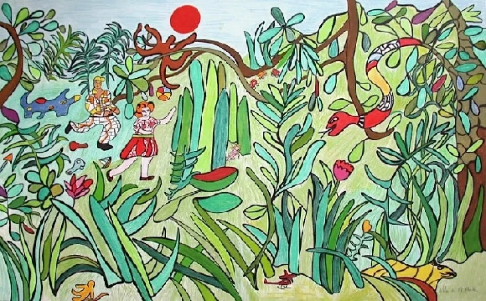 Lithographie De Saint Phalle - La  jungle 