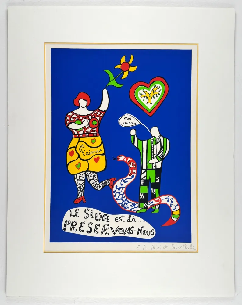 Siebdruck De Saint Phalle - Le Sida est là… préservons-nous 